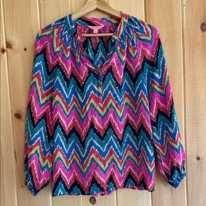 Lilly Pulitzer Colorful Chevron Women's Top